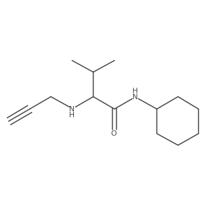 (2S)-N-Cyclohexyl-3-methyl-2-(prop-2-ynylamino)butanamide结构式