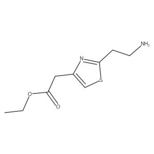 Ethyl 2-[2-(2-aminoethyl)-1,3-thiazol-4-yl]acetate Structure