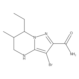 3-bromo-7-ethyl-6-methyl-4H,5H,6H,7H-pyrazolo[1,5-a]pyrimidine-2-carboxamide Structure
