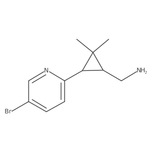 [3-(5-Bromopyridin-2-yl)-2,2-dimethylcyclopropyl]methanamine结构式