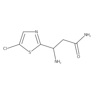 3-Amino-3-(5-chloro-1,3-thiazol-2-yl)propanamide结构式