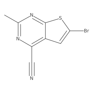 6-Bromo-2-methylthieno[2,3-d]pyrimidine-4-carbonitrile Structure