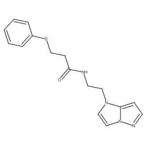 N-(2-(1H-imidazo[1,2-b]pyrazol-1-yl)ethyl)-3-(phenylthio)propanamide Structure