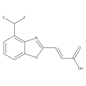 3-(4-(Difluoromethyl)benzo[d]oxazol-2-yl)acrylic acid Structure