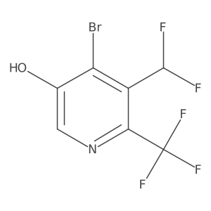 4-bromo-5-(difluoromethyl)-6-(trifluoromethyl)pyridin-3-ol结构式