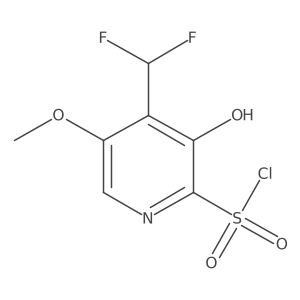 4-(Difluoromethyl)-3-hydroxy-5-methoxypyridine-2-sulfonyl chloride Structure