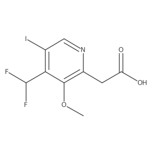 2-(4-(Difluoromethyl)-5-iodo-3-methoxypyridin-2-yl)acetic acid结构式