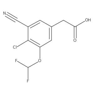 2-(4-Chloro-3-cyano-5-(difluoromethoxy)phenyl)acetic acid Structure