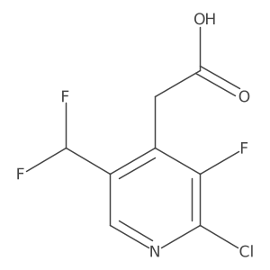 2-(2-Chloro-5-(difluoromethyl)-3-fluoropyridin-4-yl)acetic acid结构式