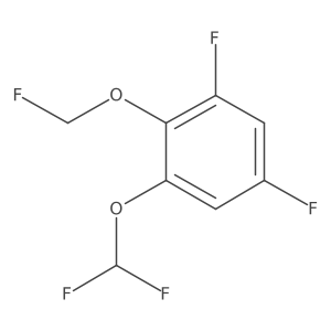 1,5-Difluoro-3-difluoromethoxy-2-(fluoromethoxy)benzene结构式