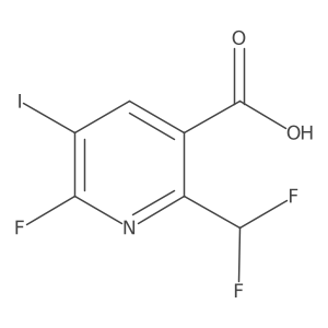 2-(Difluoromethyl)-6-fluoro-5-iodopyridine-3-carboxylic acid Structure