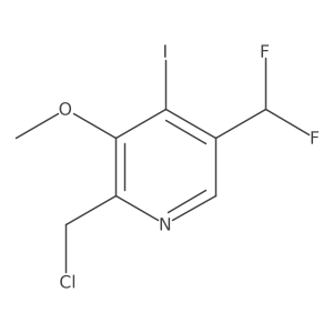 2-(Chloromethyl)-5-(difluoromethyl)-4-iodo-3-methoxypyridine Structure
