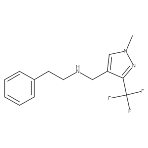 {[1-methyl-3-(trifluoromethyl)-1H-pyrazol-4-yl]methyl}(2-phenylethyl)amine Structure