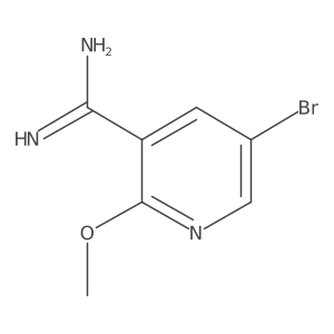 5-Bromo-2-methoxynicotinimidamide结构式