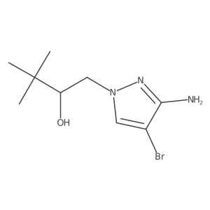 1-(3-amino-4-bromo-1H-pyrazol-1-yl)-3,3-dimethylbutan-2-ol结构式