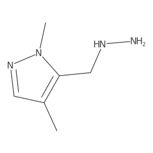 5-(Hydrazinylmethyl)-1,4-dimethyl-1h-pyrazole结构式