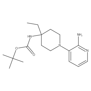 Tert-butyl (1-(2-aminopyridin-3-yl)-4-ethylpiperidin-4-yl)carbamate结构式