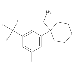 {1-[3-Fluoro-5-(trifluoromethyl)phenyl]cyclohexyl}methanamine结构式