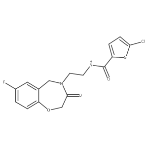 5-chloro-N-(2-(7-fluoro-3-oxo-2,3-dihydrobenzo[f][1,4]oxazepin-4(5H)-yl)ethyl)thiophene-2-carboxamide Structure