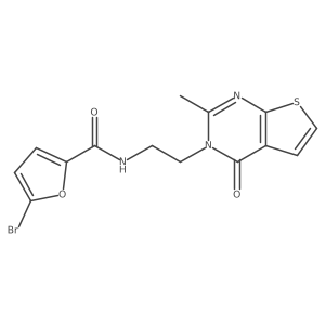 5-bromo-N-(2-(2-methyl-4-oxothieno[2,3-d]pyrimidin-3(4H)-yl)ethyl)furan-2-carboxamide Structure