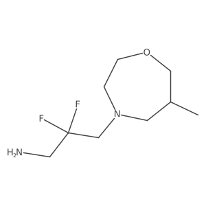 2,2-Difluoro-3-(6-methyl-1,4-oxazepan-4-yl)propan-1-amine结构式