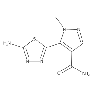 5-(5-amino-1,3,4-thiadiazol-2-yl)-1-methyl-1H-pyrazole-4-carboxamide结构式