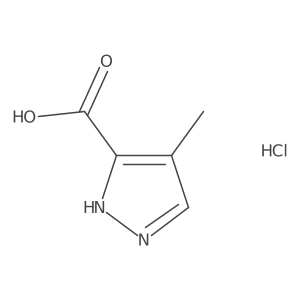 4-methyl-1H-pyrazole-3-carboxylic acid hydrochloride结构式
