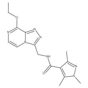 N-((8-ethoxy-[1,2,4]triazolo[4,3-a]pyrazin-3-yl)methyl)-1,3,5-trimethyl-1H-pyrazole-4-carboxamide结构式