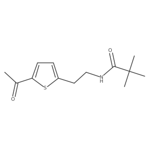 N-(2-(5-acetylthiophen-2-yl)ethyl)pivalamide Structure