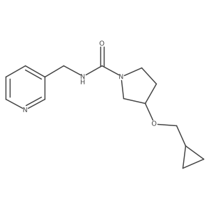 3-(cyclopropylmethoxy)-N-(pyridin-3-ylmethyl)pyrrolidine-1-carboxamide Structure
