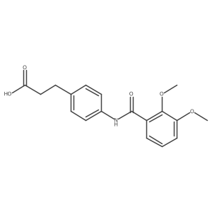 4-[(2,3-Dimethoxybenzoyl)amino]benzenepropanoic acid结构式