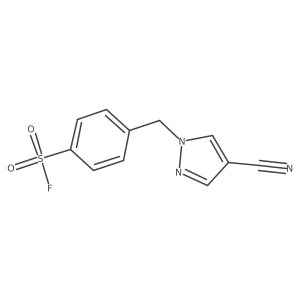 4-[(4-cyano-1H-pyrazol-1-yl)methyl]benzene-1-sulfonyl fluoride Structure
