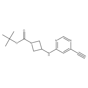 Tert-butyl 3-[(6-ethynylpyrimidin-4-yl)amino]azetidine-1-carboxylate Structure