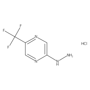 2-Hydrazinyl-5-(trifluoromethyl)pyrazine hcl Structure