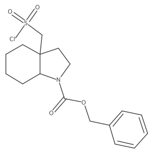 benzyl 3a-[(chlorosulfonyl)methyl]-octahydro-1H-indole-1-carboxylate Structure