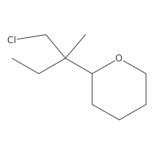 2-(1-Chloro-2-methylbutan-2-yl)oxane结构式