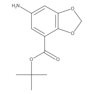 Tert-butyl 6-amino-1,3-dioxaindane-4-carboxylate结构式
