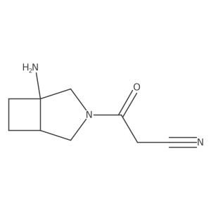 3-{1-Amino-3-azabicyclo[3.2.0]heptan-3-yl}-3-oxopropanenitrile结构式