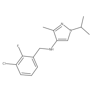 N-[(3-chloro-2-fluorophenyl)methyl]-3-methyl-1-(propan-2-yl)-1H-pyrazol-4-amine结构式