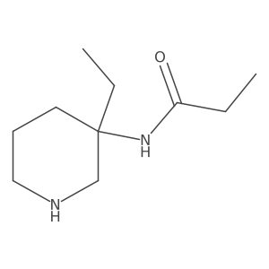N-(3-ethylpiperidin-3-yl)propanamide结构式