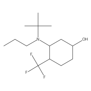 3-[Tert-butyl(propyl)amino]-4-(trifluoromethyl)cyclohexan-1-ol结构式
