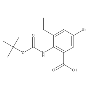 5-Bromo-2-{[(tert-butoxy)carbonyl]amino}-3-ethylbenzoic acid Structure