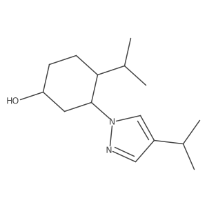4-(propan-2-yl)-3-[4-(propan-2-yl)-1H-pyrazol-1-yl]cyclohexan-1-ol Structure
