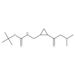 tert-butyl N-{[2-(3-methylbutanoyl)cyclopropyl]methyl}carbamate结构式