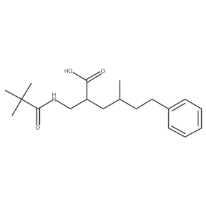 2-[(2,2-Dimethylpropanamido)methyl]-4-methyl-6-phenylhexanoic acid结构式