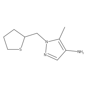 5-methyl-1-[(thiolan-2-yl)methyl]-1H-pyrazol-4-amine Structure