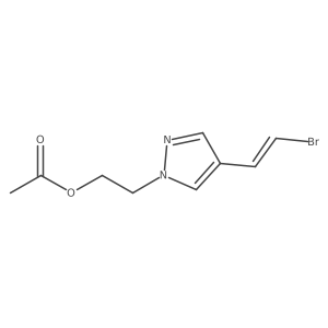 2-[4-(2-bromoethenyl)-1H-pyrazol-1-yl]ethyl acetate Structure