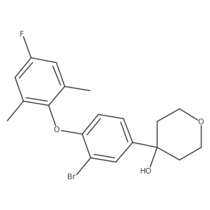 4-[3-bromo-4-(4-fluoro-2,6-dimethylphenoxy)phenyl]tetrahydro-2H-Pyran-4-ol Structure