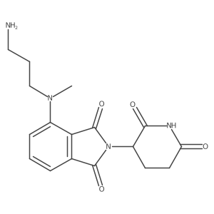 4-[3-Aminopropyl(methyl)amino]-2-(2,6-dioxo-3-piperidyl)isoindoline-1,3-dione结构式