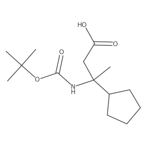 3-{[(Tert-butoxy)carbonyl]amino}-3-cyclopentylbutanoic acid Structure